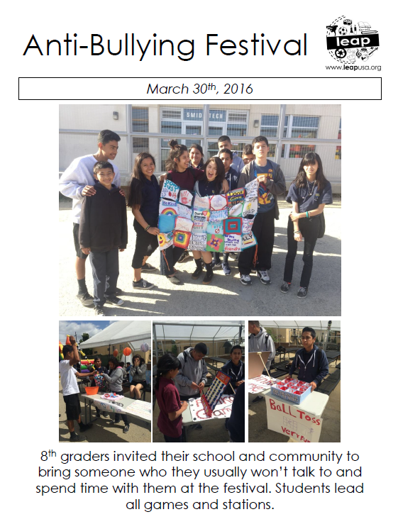 leap anti-bullying program activity